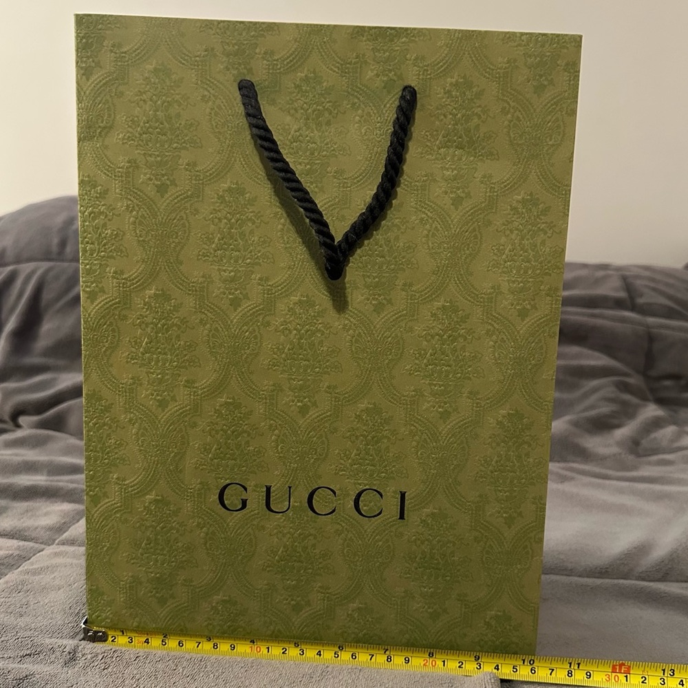 Gucci Green Patterned Gift Bag